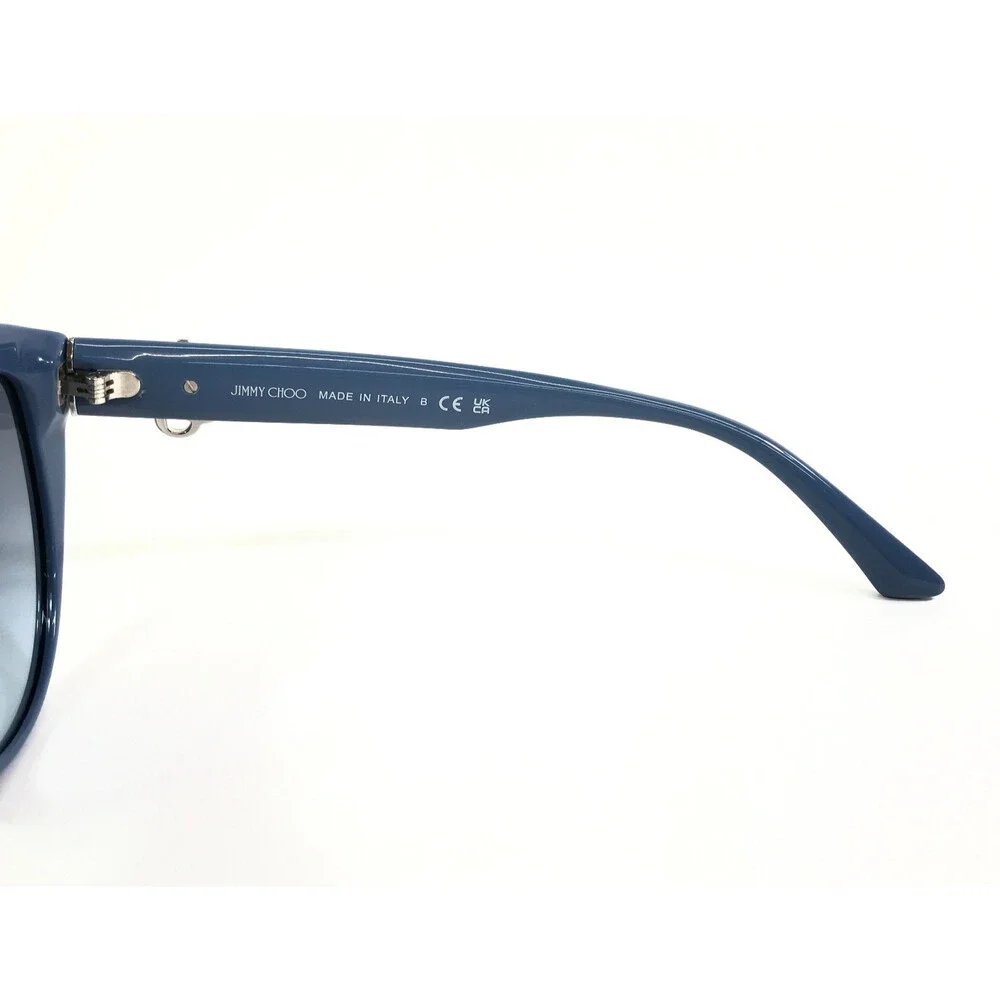 Jimmy Choo Sunglasses JC5007 5012/19 Shiny Blue Cat Eye w/ Blue Gradient Lenses